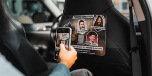 Branded insert for rideshare vehicles