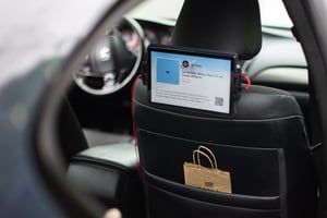 Wrapped In-Vehicle Tablet