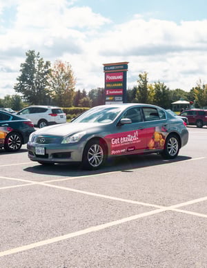 Foodland branded vehicle wrap ads