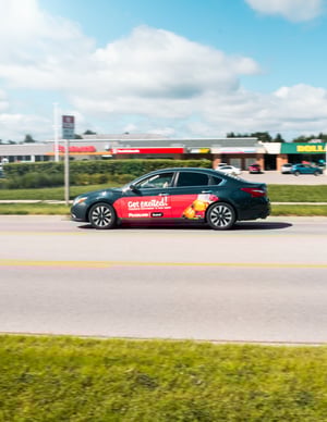 Foodland branded vehicle wrap ads