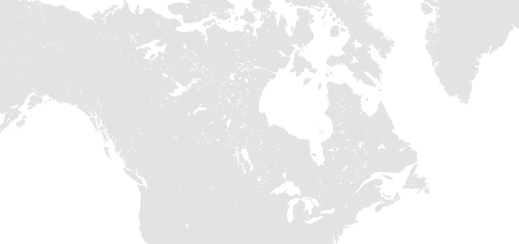 White and grey map of Canada